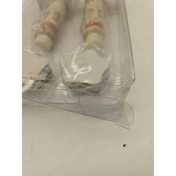 VTG AMSCAN HOLIDAY ANGEL CANDLE SET OF 2 10" CHRISTMAS #449407 HAND PAINTED - Picture 3 of 7